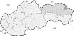 Položaj okruga Medzilaborce u Slovačkoj