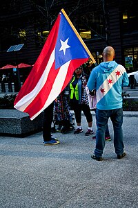 Solidarity with Puerto Rico Rally Chicago Illinois, July 2018