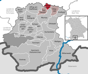 Li position de Spatzenhausen in li Subdistrict Garmisch-Partenkirchen