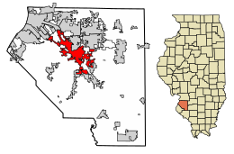 Location of Belleville, Illinois