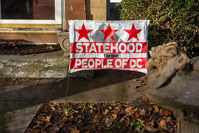 "Statehood for the People of DC" yard sign