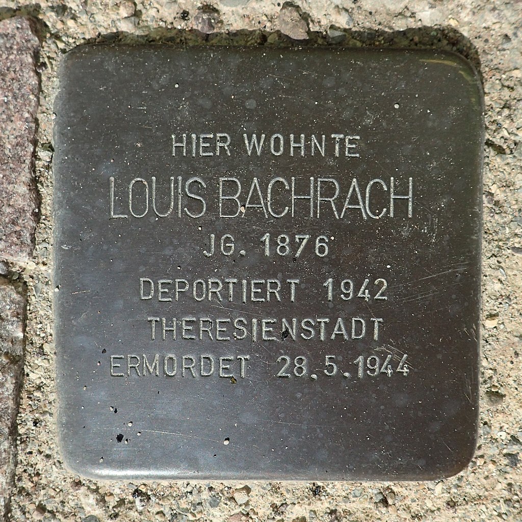 Stolperstein Vacha Sandweg 1 Louis Bachrach.jpg