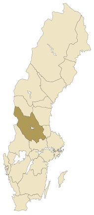 Pozicija Dalarne na karti Švedske