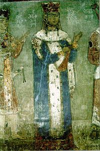 Tamar fresco at Betania Monastery C Georgia.jpg