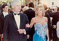 Ted Turner and Jane Fonda on the red carpet at the 62nd Annual Academy Awards, March 26th, 1990