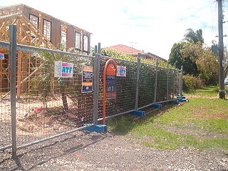 Temporary fencing is a free standing