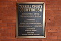 Terrell County Courthouse plaque