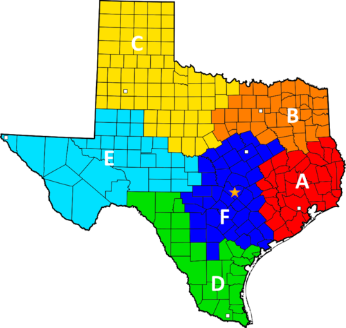 Texas Ranger Division companies map.png