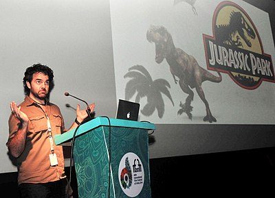 De regisseur Craig Mann bij de Masterclass on Sound Mixing, tijdens het 48e International Film Festival of India (IFFI-2017), in Panaji, Goa op 22 november 2017.jpg