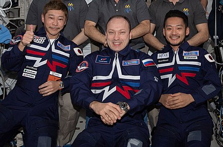 Two Japanese tourists on the ISS (on the sides, 2021)