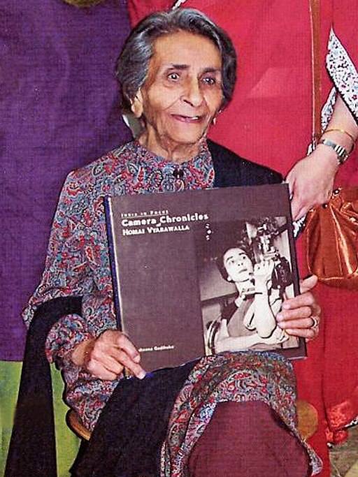 The photograph of Mrs. Homai Vyarawalla of Vadodara, one of the recipients of the First National Photo Award – Life Time Achievement 2010. The Vice President