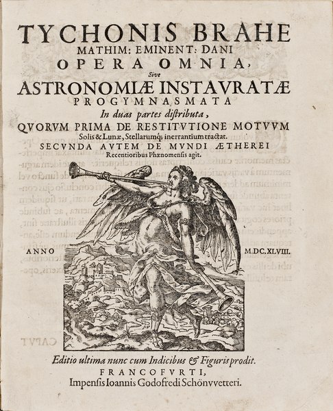 File:Titelblad till bok om astronomi av Tycho Brahe, 1648 - Skoklosters slott - 99889.tif