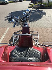 Blick auf das Cockpit eines Trikes