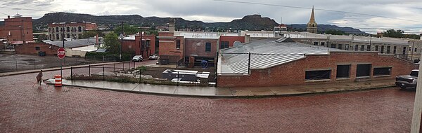 Panorama of Downtown Trinidad facing West on 1st Street.