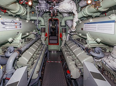 Electric engine room Type XXI submarine "Wilhelm Bauer" Bremerhaven