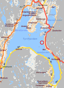 Tyrifjorden map Utøya highlight.png