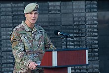 Clarke delivers remarks at the USSOCOM 9/11 remembrance ceremony on 11 September 2021. USSOCOM marks the 20th anniversary of September 11 with a four-day series of remembrance events 210910-F-IJ878-0063.jpg