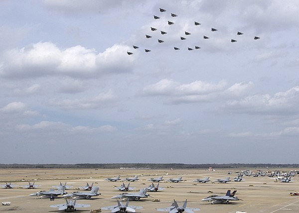 VF-213 & VF-31 conduct a flyover of NAS Oceana after returning from the Tomcat's final deployment.