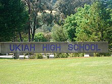 Ukiah High School sign Ukiah High School.jpg