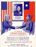 二战时中国与美国的同盟海报。