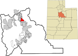 Местоположение в округе Юта и штате Юта 