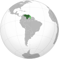 Localização da Venezuela