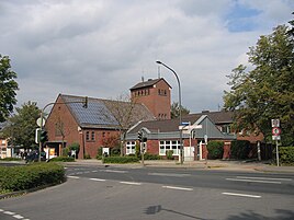 Stadscentrum Verlautenheide met kerk