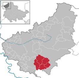 Kaart van Verwaltungsgemeinschaft Westerwald-Obereichsfeld