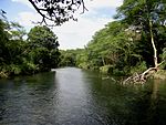 Vue de la rivière Tsavo dans le parc national de Tsavo West (édité) .jpg