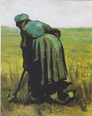 Vincent van Gogh, A woman with a spade, seen from behind, c. 1885