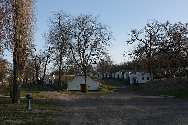 Traditional wine cellars in Petrov, near Strážnice, Southern Moravia