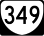 Маркер State Route 349 