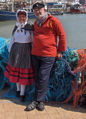 Oostende balıkçılarının geleneksel giysileri (20. yy. başları).