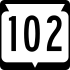 Markierung des State Trunk Highway 102