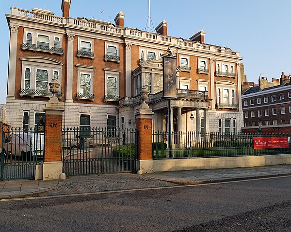 Hertford House, Manchester Square, in 2018, showing the alterations made by Sir Richard Wallace 1872-82