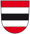 община Дернбах във Вестервалд: четири пъти пресечен от червено, сребро, черно, сребро и червено