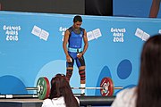 Deutsch: Gewichtheben bei den Olympischen Jugendspielen 2018; Tag 2, 10. Oktober 2018; Jungen 62 kg English: Weightlifting at the 2018 Summer Youth Olympics at 8 October 2018 – Boys' 62 kg