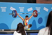 Deutsch: Gewichtheben bei den Olympischen Jugendspielen 2018; Tag 2, 10. Oktober 2018; Jungen 62 kg English: Weightlifting at the 2018 Summer Youth Olympics at 8 October 2018 – Boys' 62 kg