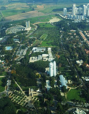 The Weizmann Institute of Science in Rehovot Weizmann Institute of Science Aerial View.jpg