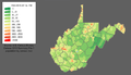 Image 30West Virginia population density map (from West Virginia)