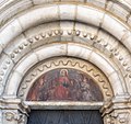 * Nomination Romanesque tympanum over the western portal of the parish church Saint Marcus on Marcus Square, Wolfsberg, Carinthia, Austria -- Johann Jaritz 02:52, 17 August 2020 (UTC) * Promotion  Support Good quality. --XRay 03:45, 17 August 2020 (UTC)
