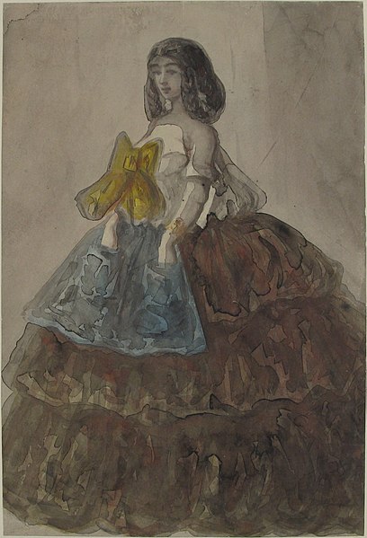 File:Woman in a Tiered Gown with a Large Bow MET 37.165.91.jpg