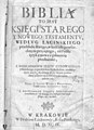 Titolpaĝo de la Biblio de Jakobo Wujek, la 1-a eldono, 1599