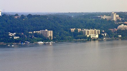 High-rise apartments along the Hudson River in Northwest Yonkers