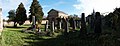 English: Panorama of the Jewish cemetery in the town of Český Krumlov, South Bohemian Region, Czech Republic Čeština: Panoramatický pohled na židovský hřbitov ve městě Český Krumlov