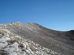 Поглед на врвот Козјак од северозапад