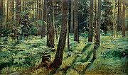 No 848 Ivan Shishkin. Ferns in the Forest. Siverskaya label QS:Len,"Ferns in the Forest. Siverskaya" label QS:Lru,"Папоротники в лесу. Сиверская" . 1883.