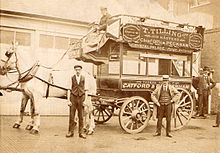 конный, эдвардианский, общественный, транспорт, автобус, экипаж 