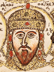 The choice of the Holy Roman emperor Frederick I Barbarossa (left) to march through the Byzantine Empire during the Third Crusade in 1189 caused the Byzantine emperor, Isaac II Angelos (right), to panic and nearly caused a full-scale war between the Byzantine Empire and Western Christianity.