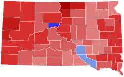 Tahun 1946 South Dakota gubernur hasil pemilihan peta oleh county.svg